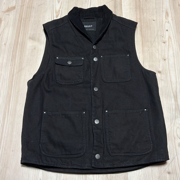 Deus Black Canvas Vest - Picture 8 of 13